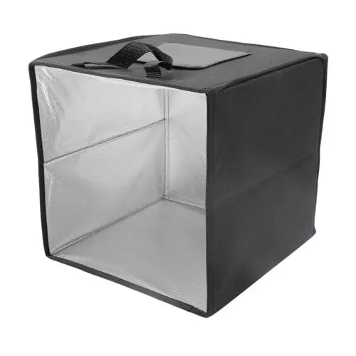 Produktbild: Fotostudio-Lichtbox, 30 cm, LED, Tragbar, Faltbares Fotografie-Lichtzelt-Set mit 6 Verschiedenen Farbhintergründen für Kleine Gegenstände
