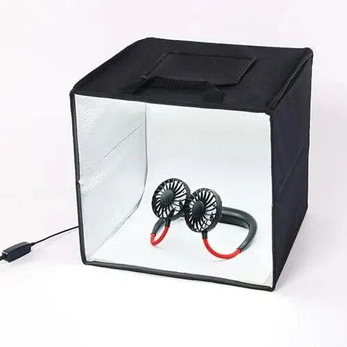 Produktbild: Fotostudio-Lichtbox, Lichtzelt-Set für Fotoaufnahmen, 39,9 cm Lang, 3000 K Bis 5650 K, Oxford-Stoff, Faltbar, Verstellbar, Tragbares LED-Fotostudio für den Innenbereich