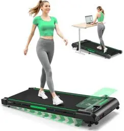 Produktbild: FOUSAE Walking Pad, 1-10 km/h Laufband für Zuhause mit 9% Steigung, 2.5HP Walking Machine für Zuhause & Büro mit LED-Anzeige, Fernbedienung, 12 Programes, Doppelter Stoßdämpfung Bis 150kg Belastbar