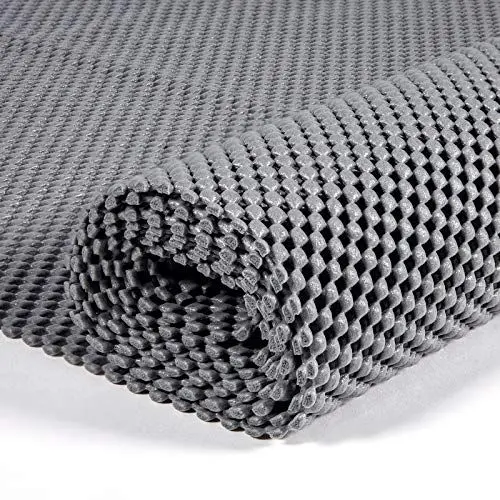 Produktbild: fowong Antirutschmatte Anti Rutsch Teppich 100x150cm Auto Kofferraum Rutschmatte Antirutschmatte Schubladen rutschfeste Unterlage Zuschneidbar DIY für Eßgeräte Matte Kofferraum Obst Grau