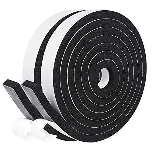 Produktbild: fowong Moosgummi Selbstklebend 20mm(B) x 8mm(D) x 4M(L) Dichtungsband für Tür Schaumstoffband Türdichtung Gummidichtung für Kollision Siegel Schalldämmung Schwarz