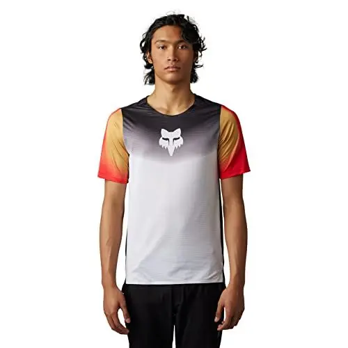 Produktbild: Fox Racing Herren Flexair SS Jersey, Novah – Schwarz/Weiß, Large