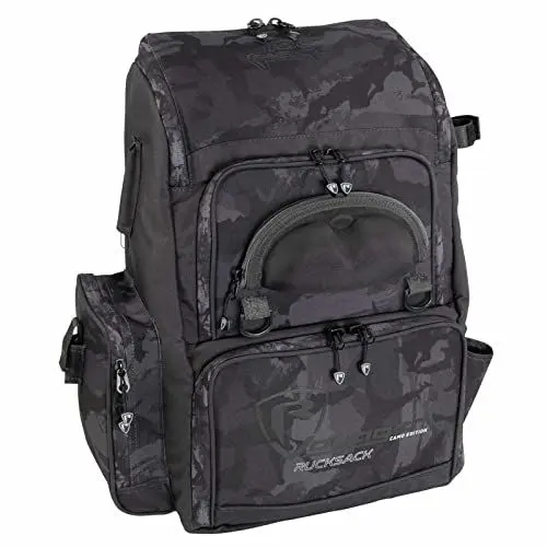 Produktbild: Fox Rage Voyager Camo Rucksack 50x39x26cm - Angelrucksack, Rucksack für Kunstköder und Zubehör, Angeltasche fürs Spinnfischen
