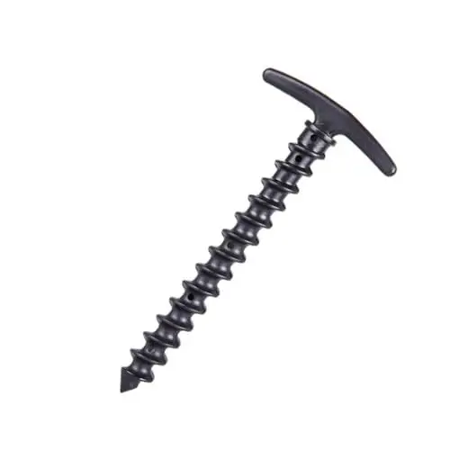 Produktbild: FOYTOKI 10stücke Schraubzeltheringe Nylon Robuste Erdnägel Für Outdoor-Camping Schnee Und Böden Schwarz Für Zelt Pavillon Und Gartenstrukturen