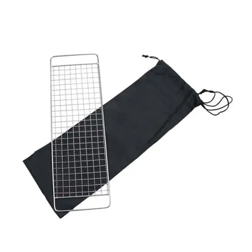 Produktbild: FOYTOKI 1Satz Campinggrill Grillnetz für Picknick und Outdoor Tragbarer Grill mit Aufbewahrungstasche zum Grillen von Burgern Steaks und Gemüse