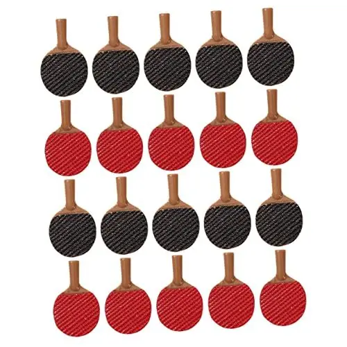 Produktbild: FOYTOKI 20St Zubehör für Puppenhäuser Haar zubehör Haarschmuck Tischtennis Dekoration ausgefallene Weihnachten Miniatur Tischtennisschläger kleine Dinge Telefon schmücken Harz