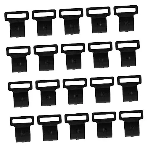 Produktbild: FOYTOKI 20 STK Zubehör Für Zeltstangen wasserdichte Zelte Für Camping Wasserdichtes Zelt Zeltzubehör Zelte Für Camping Wasserdicht Markisenklemme Campingklemme Camping-Clips Black Plastik