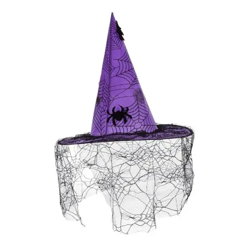Produktbild: FOYTOKI Kostüm Hexenhut Halloween Hut Spitze Spinnenhexenkappe Für Frauen Für Festival- Und Partydekorationen