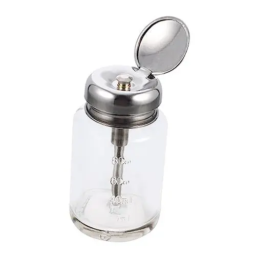Produktbild: FOYTOKI Leere Transparente Glas Pumpflasche Für Nagellackentferner Kosmetikflasche Mit Druckspender Für Flüssigkeiten Wie Alkohol Und Reinigungsmittel