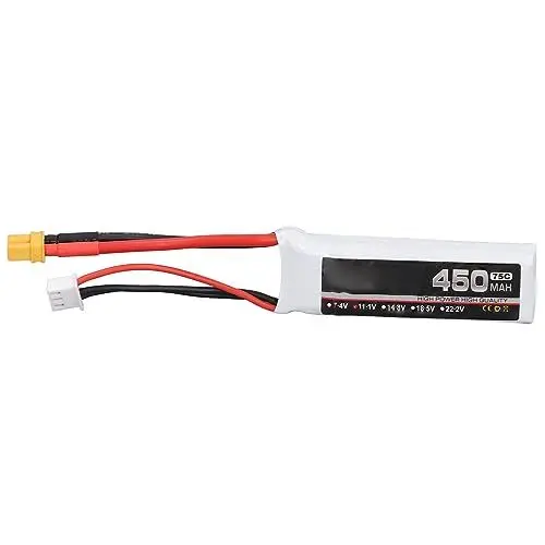 Produktbild: FPV-Drohnen-Lithium-Batterie, RC-Quadcopter-Lithium-Batterie, Hohe Leistung, Klasse-A-Zelle, 75C AWG Silikondraht für Upgrade (3S)
