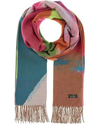 Produktbild: FRAAS Cashmink Schal 56 x 200 cm - Weicher als Kaschmir - Made in Germany - Schal mit Aquarell-Design für Damen - Perfekt für Herbst und Winter Diva Pink