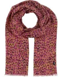 Produktbild: FRAAS Damen-Schal aus 100% Viskose - 58 x 178 cm Größe - Modische Stola mit Leo-Muster - Made in Italy Diva Pink