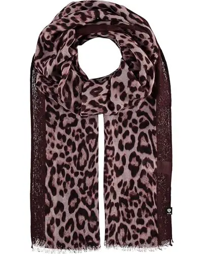 Produktbild: FRAAS Damen Schal mit Animal-Print angenehm weich - Perfekt für den Sommer - 180 x 50 cm - Polyester Tearose