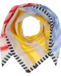Produktbild: FRAAS Tuch mit maritimen Design - 103 x 103 cm - Halstuch in Baumwoll-Seiden-Mischung Air Blue