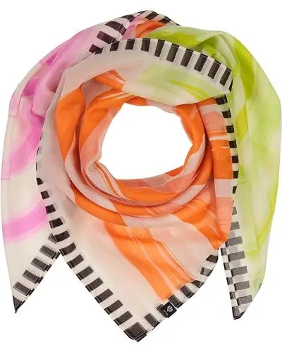 Produktbild: FRAAS Tuch mit maritimen Design - 103 x 103 cm - Halstuch in Baumwoll-Seiden-Mischung Sunny Lime