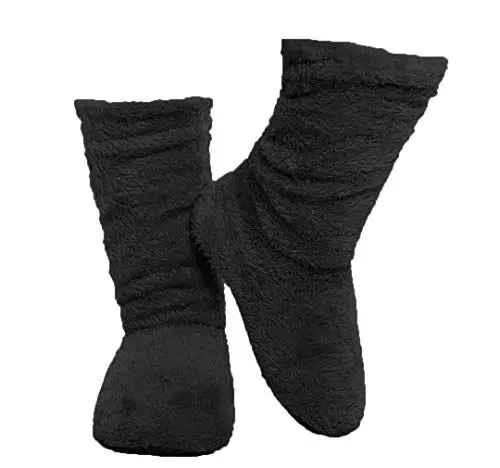 Produktbild: FRALOSHA Herbst und Winter Damen Korallen SAMT Schön Modisch Innen Hausschuhe Bodenschuhe Warm Bleiben Bequem Weich Ruhig Stiefel (39/41, Schwarz)