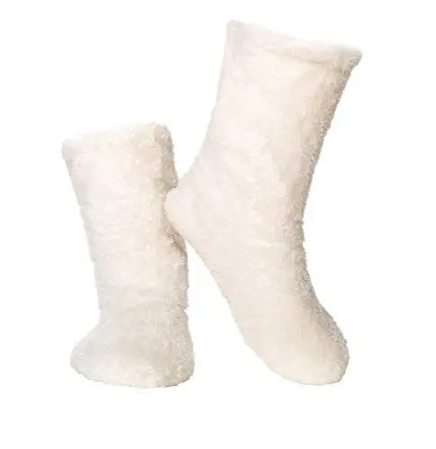 Produktbild: FRALOSHA Herbst und Winter Damen Korallen Samt Schön Modisch Innen Hausschuhe Bodenschuhe Warm bleiben Bequem Weich Ruhig Stiefel (25CM, Weiß)