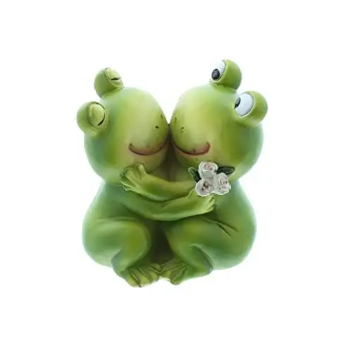 Produktbild: Frosch, Dekofigur aus Polyresin, Froschpaar Kuss ca.Höhe 8 cm