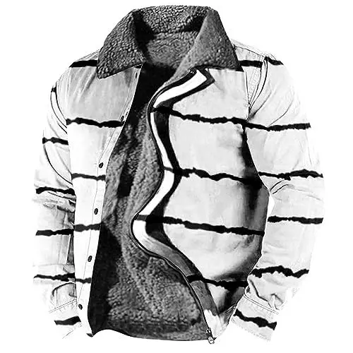Produktbild: Fransenjacke Herren,Leichte Daunenjacke Für Herren Weiße Daunenjacke Herren Bayrische Strickjacke Herren Men'S Outerwear Gilets Winterjacke Parka Männer Ultraleichte Regenjacke Herren(3XL,Weiß)