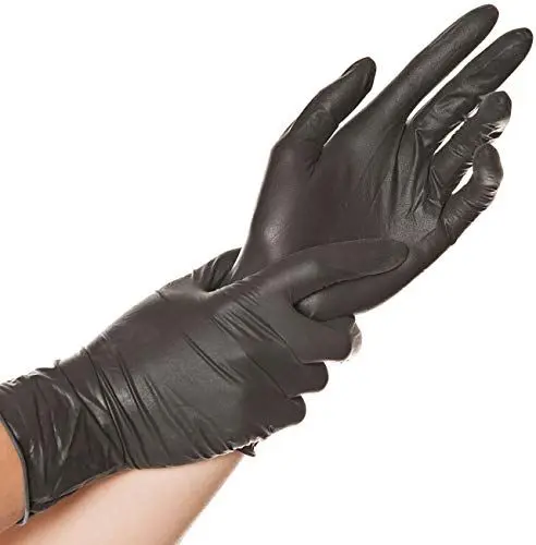Produktbild: Franz Mensch Latexhandschuh DIABLO schwarz M puderfrei, 76758