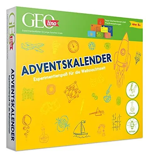 Produktbild: FRANZIS 67070 - GEOlino Adventskalender Naturwissenschaften (Physik, Chemie & Biologie), Experimentierspaß für die Weihnachtszeit, für Kinder ab 8 Jahren
