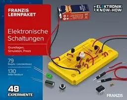 Produktbild: FRANZIS 67164 - Lernpaket Elektronische Schaltungen - Grundlagen, Simulation, Praxis, Komplettset für 48 Experimente, inkl. 120-seitigem Handbuch: ... Praxis. 79 Bauteile + Laborsteckboard.