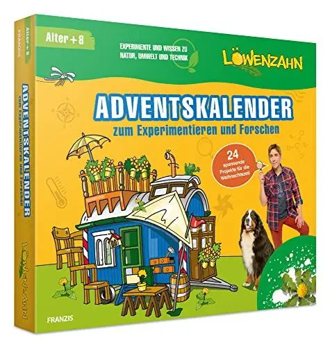 Produktbild: FRANZIS 67165 - Löwenzahn Adventskalender zum Experimentieren und Forschen, 24 spannende Projekte für die Weihnachtszeit, für Kinder ab 8 Jahren: Experimente und Wissen zu Natur, Umwelt und Technik