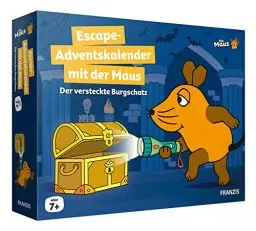 Produktbild: FRANZIS 67169 - Escape Adventskalender mit der Maus - Der versteckte Burgschatz, 24 spannende Rätsel für die Adventszeit, für Kinder ab 7 Jahren