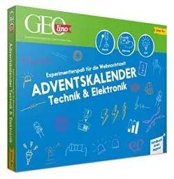 Produktbild: FRANZIS 67171 - GEOlino Adventskalender Technik & Elektronik (Akustik, Elektronik, Licht), Experimentierspaß für die Weihnachtszeit, für Kinder ab 8 Jahren