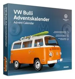 Produktbild: FRANZIS 67223 - VW Bulli Adventskalender inkl. Metall-Modellauto im Maßstab 1:43, Soundmodul mit original VW Bulli T2 Klang und großformatigem Begleitbuch. Ab 14 Jahren.: VW Bulli Advent Calendar