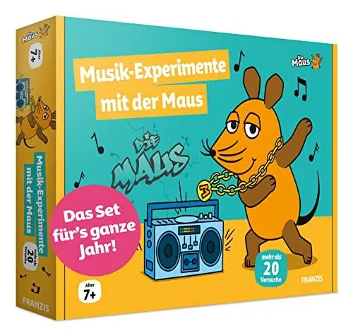 Produktbild: FRANZIS 67229 - Musik-Experimente mit der Maus, 20 Versuche für Ferien und Freizeit rund um das Thema Musik, empfohlen ab 7 Jahren