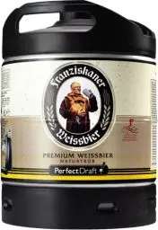 Produktbild: Franziskaner Weissbier Hefeweizen Bier Perfect Draft (1 x 6l) MEHRWEG Fassbier,6.0 l