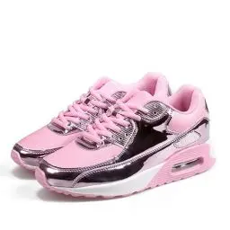 Produktbild: Frauen Keil Plattform Turnschuhe Mode Damen Geschnürt Versteckt Hoher Absatz Leichtes Gehen Schuhe Komfort rutschfest Sportlich Laufen Sport Schuhe für Draußen Klettern Wandern(Pink,38 EU)