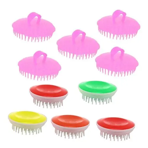 Produktbild: FRCOLOR 10stücke Kopfhautmassagebürste Mit Shampoo-bürste Für Haarwaschen Kopfhautpeelinggerät Aus Silikon Sanfte Und Für Und Kopfhautentfernung
