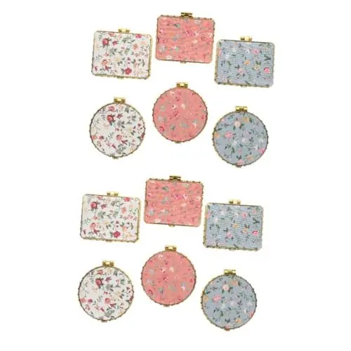 Produktbild: FRCOLOR 12 STK Mini-schminkspiegel Reisebrieftasche Reisespiegel Süße Geldbörse Taschenspiegel Kosmetikspiegel Kompakter Spiegel Süß Minispiegel Glas Handspiegel Chinesischer Stil Reisen