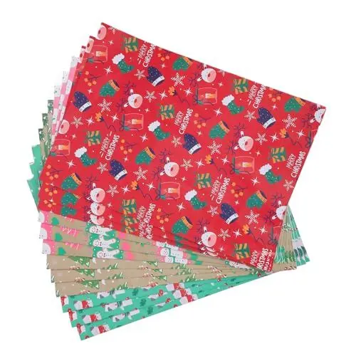Produktbild: FRCOLOR Geschenkpapier Für Blumensträuße 12 Stück Weihnachtsmotiv Kunst Zum Verpacken