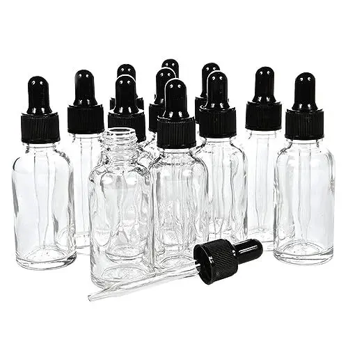 Produktbild: FRCOLOR 12st Klarer Behälter Shampoo-spender Tropfflasche Aus Glas Glasspender Glas-container Flüssigkeitsspender Kosmetikbehälter Für Die Reise Mini-reiseflaschen Lecythus Reisen Füllung