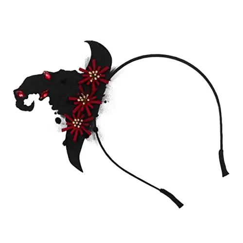 Produktbild: FRCOLOR 1stück Kreativer Halloween-haarreif Form Eines Zauberhuts Verstellbar Und Langlebig Für Halloween-partys Und Kostüme Farbe Schwarz Rot
