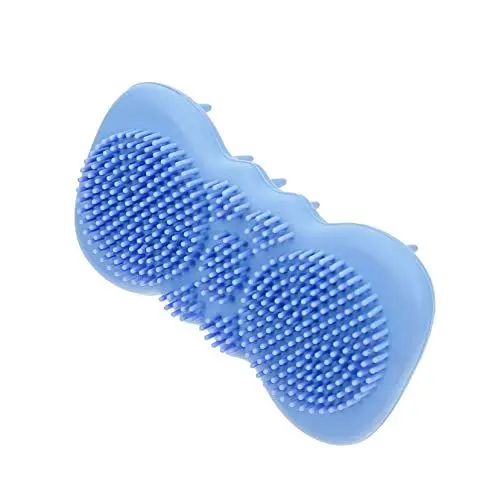 Produktbild: FRCOLOR 1Stk Silikon-Shampoo-Bürste tragbares Töpfchen Bad Dusche hairbrush haarbürsten Babybadewanne Reinigungsbürste Werkzeug zur Gesichtsreinigung Körperwäscher doppelseitig Badebürste