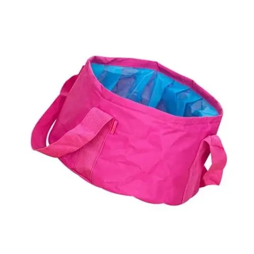 Produktbild: FRCOLOR 1 STK Klappbecken Eimer Im Freien Faltbare Eimer Wasserwanne Picknickzubehör Zusammenklappbare Eimer Wassereimer Campingeimer Picknickartikel Klappbares Waschbecken Rosy