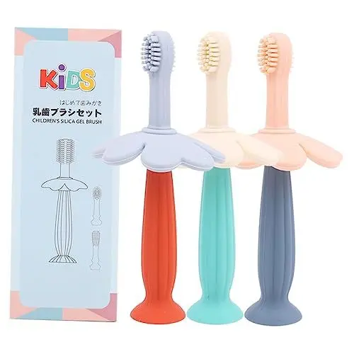 Produktbild: FRCOLOR 1 Schachtel Mundpflegebürste toothbrush childrens toothbrush Zahnbürste für Kleinkinder Kinderzähne Zahnbürsten für Kleinkinder Mundreiniger Werkzeug zur Zahnreinigung Rosa