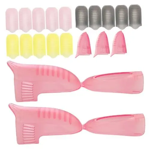 Produktbild: FRCOLOR 20St Dip-Lackentferner-Wickelwerkzeug Nagelentferner Nagelwerkzeug nagelpflege set Gel-Soak-Off-Clips Fingernagelklammern Wickelclip für Nagelkunst Nagelclip für Gelnägel pp