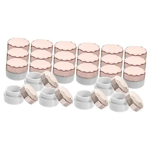 Produktbild: FRCOLOR 24 Stk Creme-box Kunststoffbehälter Nachfüllbare Leere Make-up-gläser Nachfüllbare Make-up-gläser Leerer Kosmetikbehälter Plastikdosen Mit Deckel Füllung Reisen Reinigungsmilch