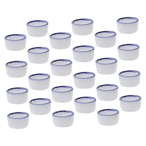 Produktbild: FRCOLOR 24st Becken Spinnenschüssel Für Haustiere Spinne Wasserschale Reptichip Spinnengehege Terrarienschale Vogelspinne Liefert Tarantel Winziges Gericht Keramik Reptil Kleiner Teller