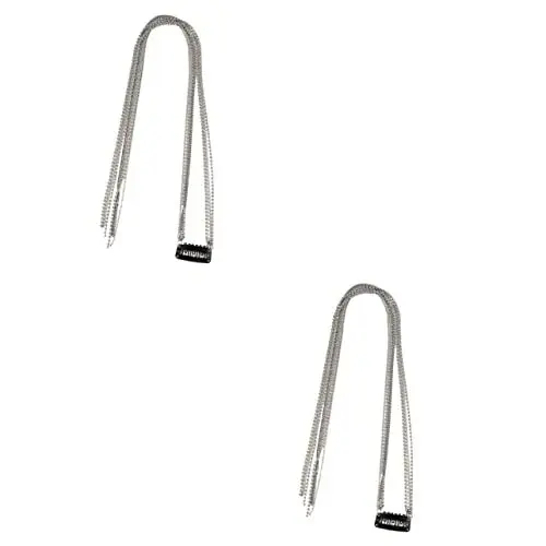 Produktbild: FRCOLOR 2Pcs Halloween Kopf Mardi Haarsträhne Mode Hüfte Nachtclub Maskerade Ketten Multi Metall Verlängerung Hop Mit Zopf Dreadlock Clip Für Perlenmädchen Clips Party Zubehör
