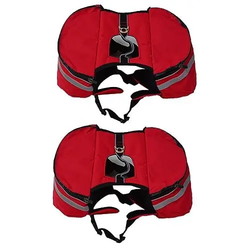 Produktbild: FRCOLOR 2St Rucksack Hund satteltasche hundegeschirr wandern Hunderucksäcke Campingausrüstung für Hunde kleines hundegeschirr Welpe mit dem Hund spazieren gehen Gurt Hundetasche Reisen