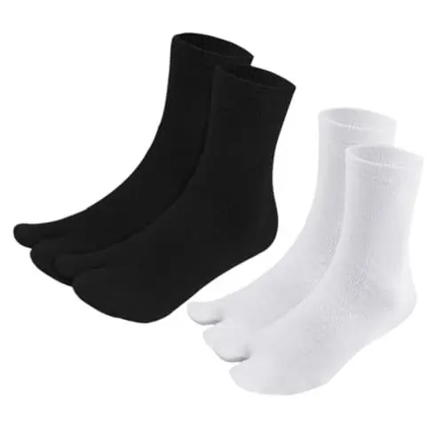 Produktbild: FRCOLOR 2 Paar Zehensocken damen Zehensocke für Damen Socken mit getrennten Zehen für Frauen Zehentrenner Socken rutschfeste Zehensocken Damen Zehensocken frauen socken Baumwolle