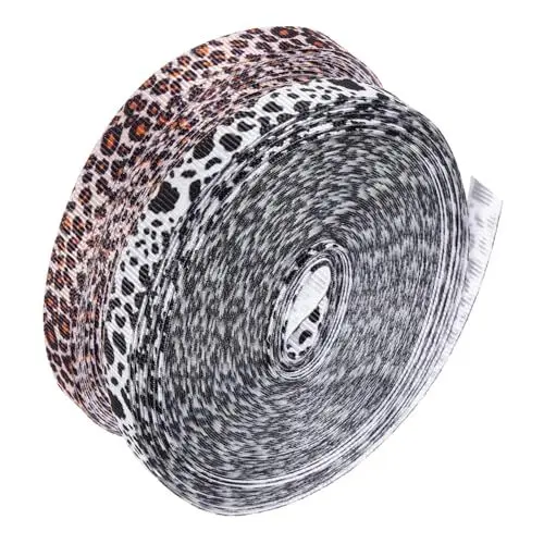 Produktbild: FRCOLOR 2 Rollen Bastelbänder Mit Kuh-leoparden-muster Für Haarschleifen Material Robustes Polyester 2er-set Verpackungsmaterial Bastelutensilien