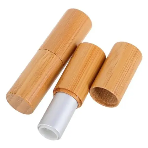 Produktbild: FRCOLOR 2 Sätze 2 Sets Bambus Lippenstifttube DIY Lippenstifttube Lippenstifttuben Leere Lippenstiftbehälter Leere DIY Lippenstiftzubehör Lipgloss Behälter Lippenstift 2 Stück * 2