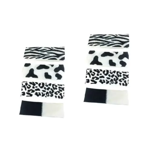 Produktbild: FRCOLOR 2 Sätze 4 Stk Schwarz-weiß Gestricktes Stirnband Gesichts-spa-stirnband Gestricktes Winterstirnband Winter-ohrenwärmer Make-up-stirnband Die Kuh Makeup Entferner Stricken